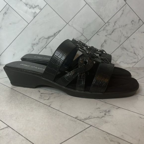 NWT Easy Street Womens Torrid Black Sandal Shoe Size 8WW Extra Wide - Picture 3 of 10